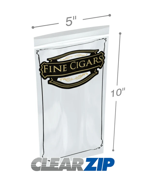 5 x 10 2 mil zipper lock cigar bag 5x10 2 mil zipper lock cigar bag