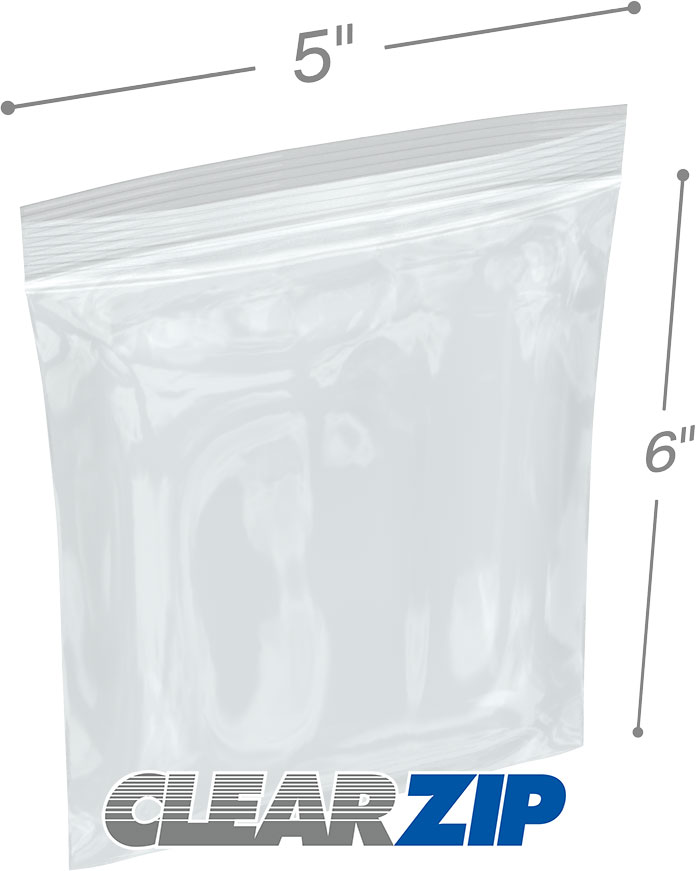 5 x 6 .006 Clearzip Lock Bags