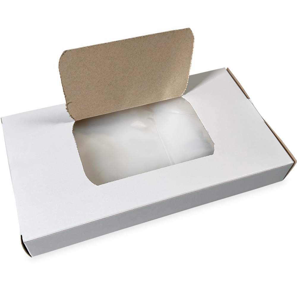 Opened Top Dispensing of 5 x 8 2 Mil Clearzip Lock Top Bags w/ Dispenser Box