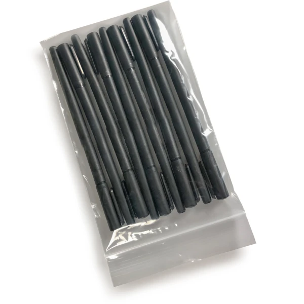 5 x 8 2 Mil Clearzip Lock Top Bags 5 x 8 2 Mil Clearzip Lock Top Bag with Black Pens in Bag