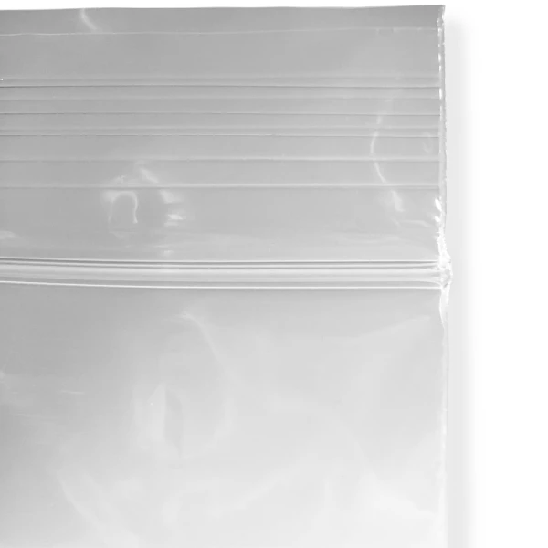 5 x 8 2 Mil Clearzip Lock Top Bag Zipper Close Up of 5 x 8 2 Mil Clearzip Lock Top Bag Zipper