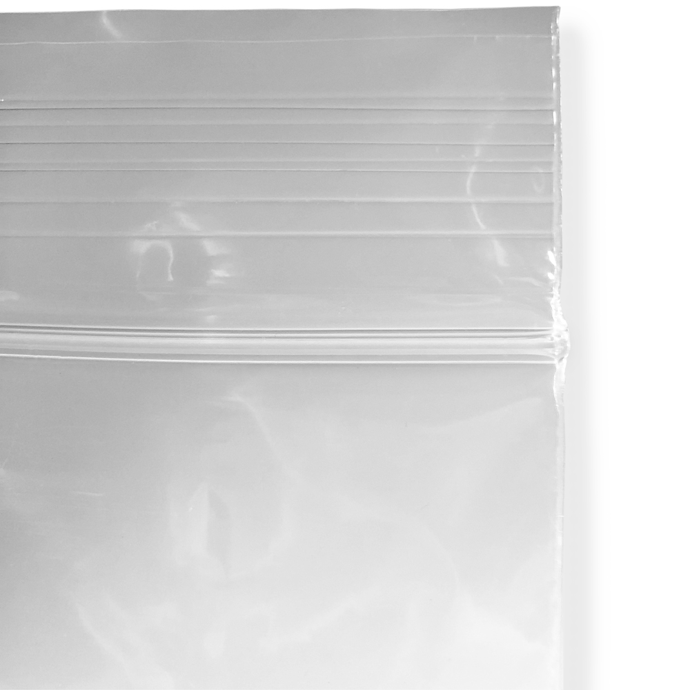 Close Up of 5 x 8 2 Mil Clearzip Lock Top Bag Zipper