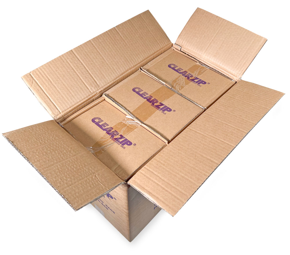 Master Case of 5 x 8 Clearzip® Locking Top Bags with Hang Hole 4 Mil