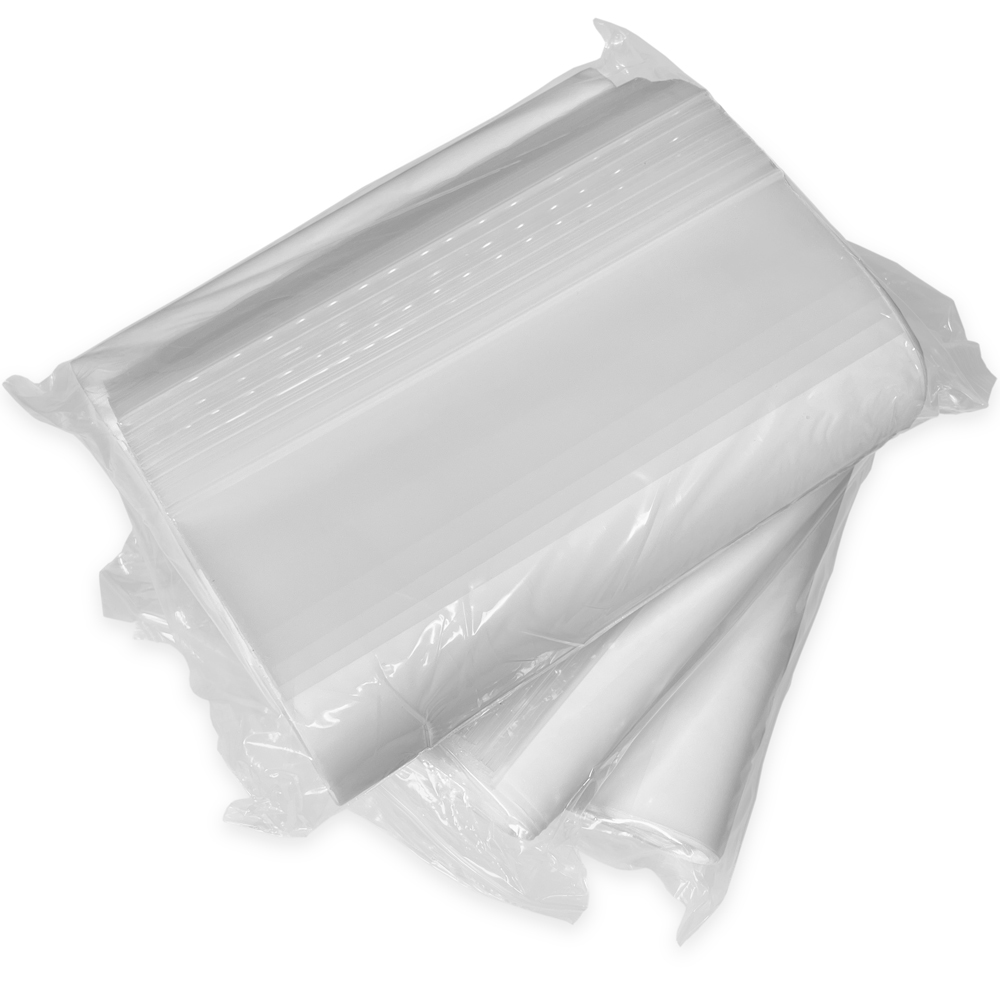 Innerpacks of 6 Mil 10 x 12 White Block Clearzip Lock Top Bags