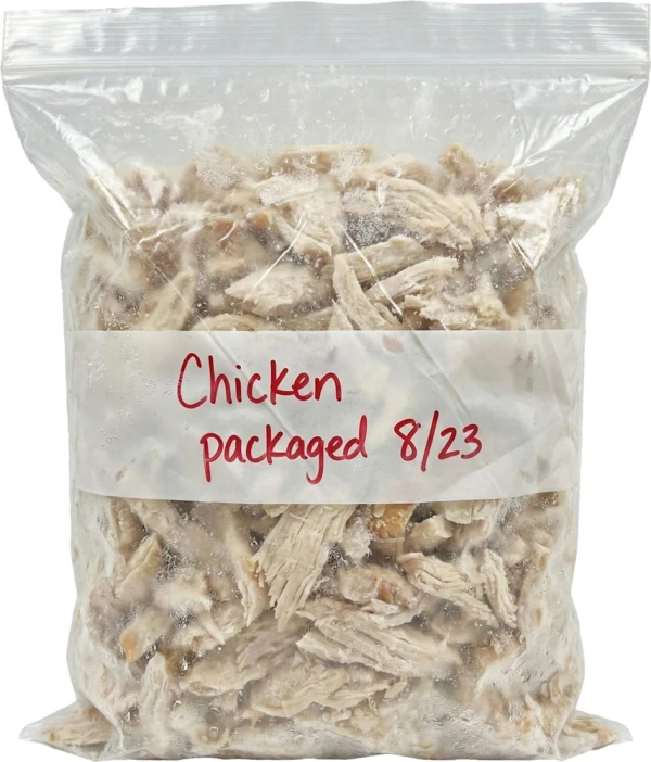 10 x 12 Clearzip Locking Top Bags with White Block 6 Mil with Chicken