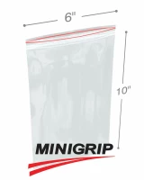 6x10 2Mil Minigrip Reclosable Plastic Bags