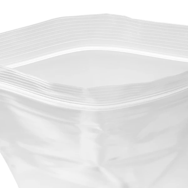 6 x 10 4 Mil Clearzip Lock Top Bag Opening Close up of 6 x 10 Clearzip® Locking Top Bag 4 Mil Opening
