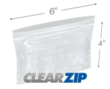 6 x 4 High Clarity Zipper Locking 2 Mil Polypropylene Bags
