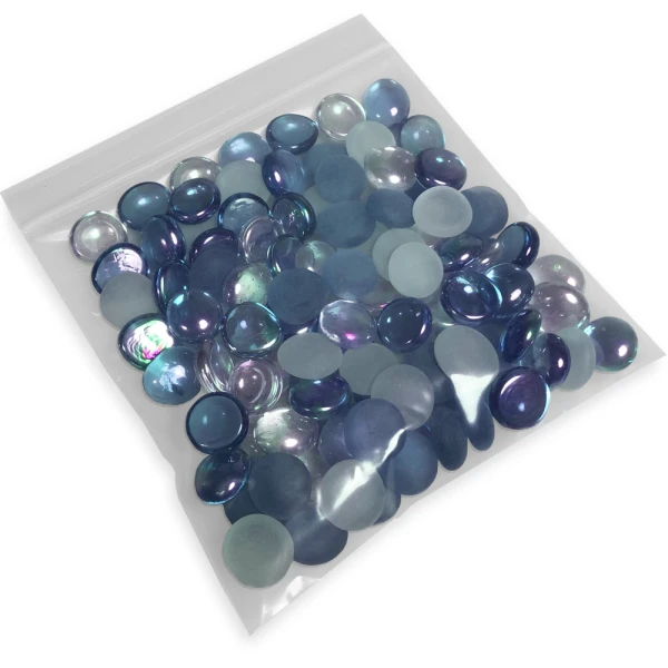 6 x 6 4 Mil Clearzip Lock Top Bags 6 x 6 4 Mil Clearzip Lock Top Bags with Blue Marbles in Bag