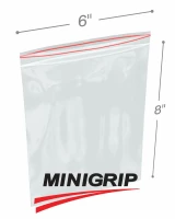 6x8 2Mil Minigrip Reclosable Plastic Bags