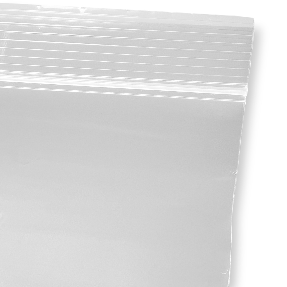 Close up of 6 x 8 Clearzip® Locking Top Bag 4 Mil Zipper