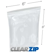 6 x 8 High Clarity Zipper Locking 4 Mil Polypropylene Bags