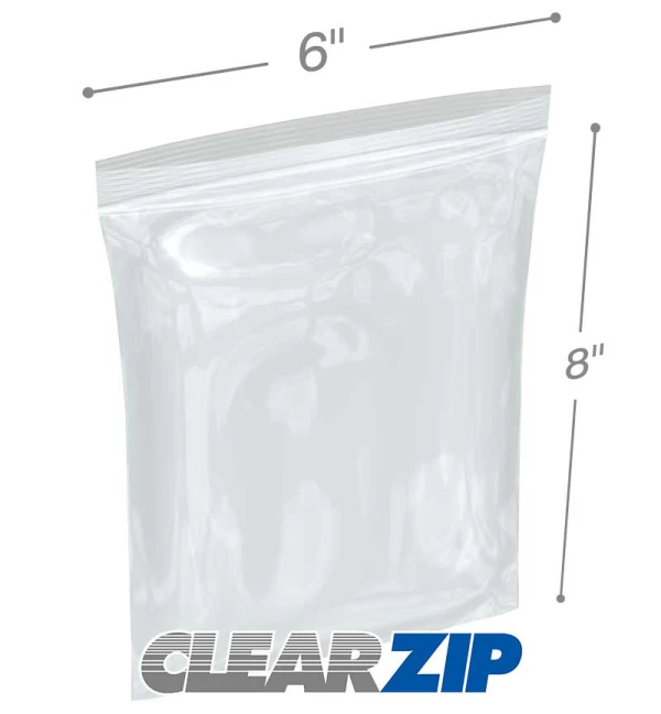 6 x 8 High Clarity Zipper Locking 4 Mil Polypropylene Bags 6 x 8 High Clarity Zipper Locking 4 Mil Polypropylene Bags