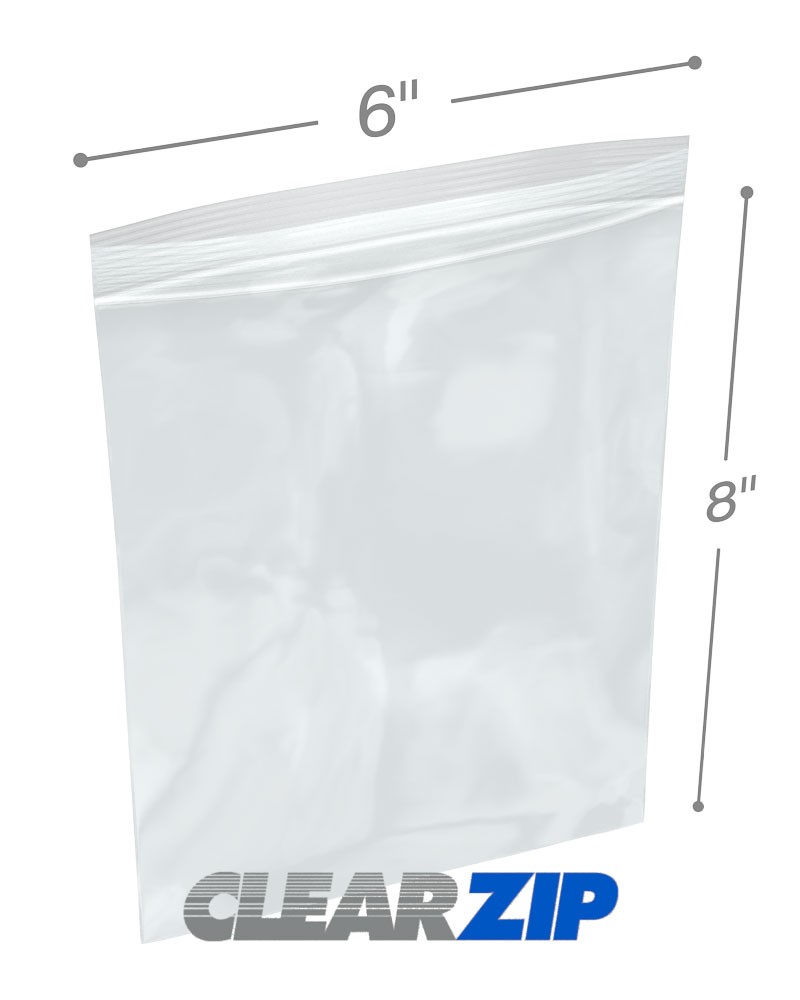 Economy Zip-lock Bags Clear 2 Mil Pkg of 100 (Choose Size) | Esslinger
