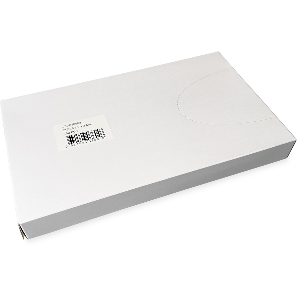 Dispenser Box of 6 x 9 2 Mil Clearzip Lock Top Bags