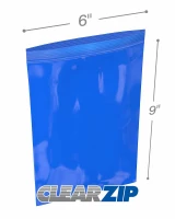 6x9 blue zipper bags