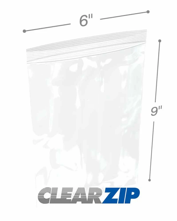 6x9 white zipper bags