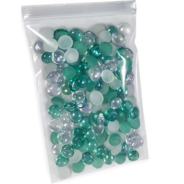 6 x 9 6 Mil Clearzip Lock Top Bags Application Shot 6 x 9 6 Mil Clearzip Lock Top Bag with Popsicle Sticks and Buttons in Bag