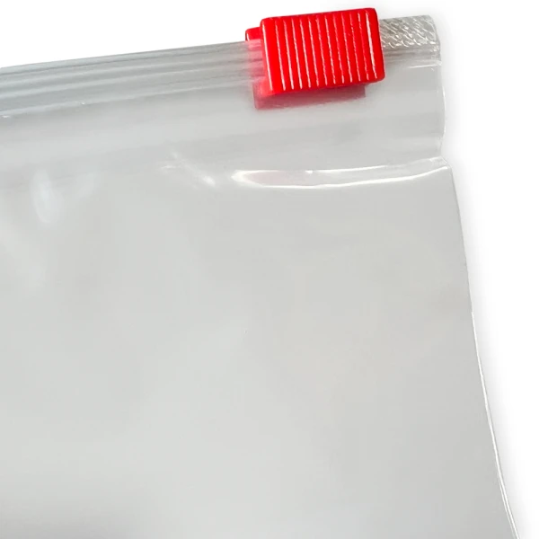 6 x 9 Slider Bags Zipper Lock Close up of 6 x 9 Slider Bags Zipper Lock