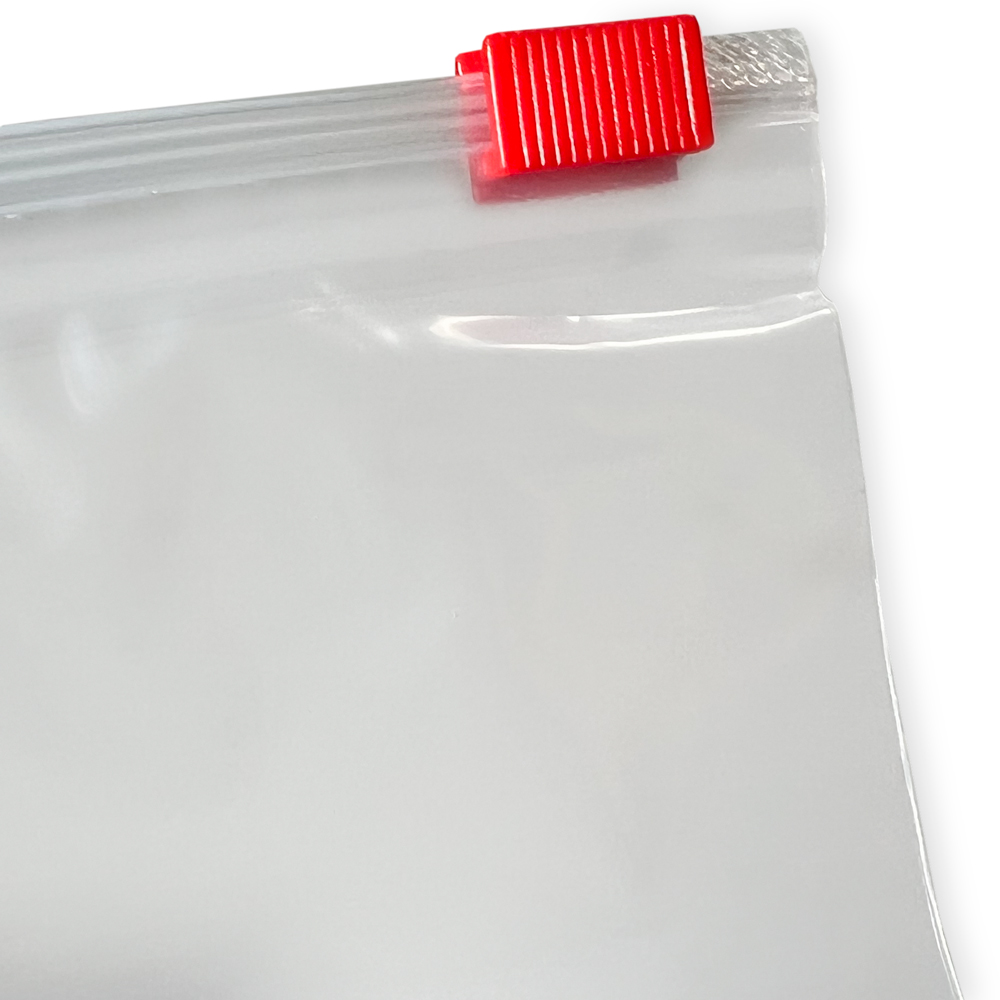 Close up of 6 x 9 Slider Bags Zipper Lock