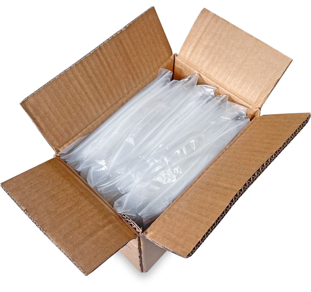 Case of 7x4 2 Mil Reclosable Compartment Bag with 3 Inch Vertical Middle Seal