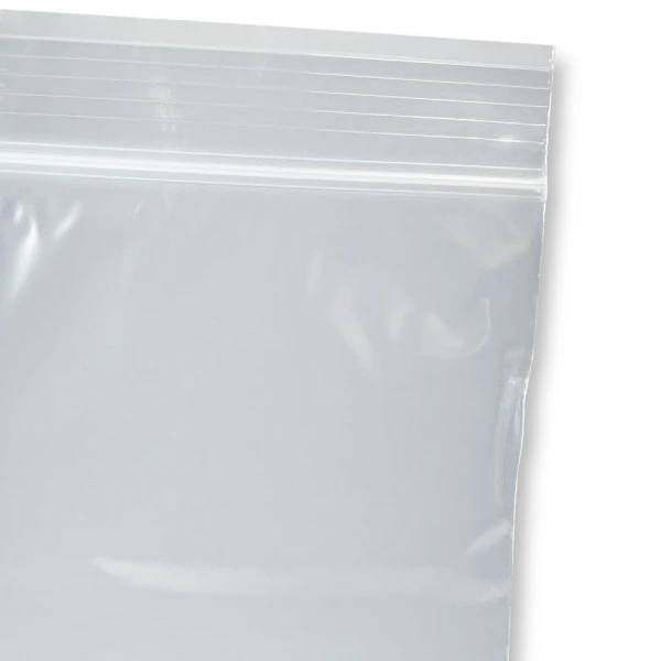 Offset Lip and Ziplocking Closure of 7x4 2 Mil Reclosable Compartment Bag with 3 Inch Vertical Middle Seal