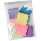 8 x 10 4 Mil Clearzip Lock Top Bags with Colored Sticky Notes in Bag