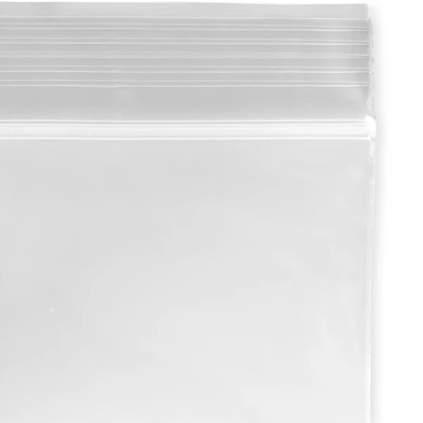 8 x 10 4 Mil Clearzip Lock Top Bag Zipper Close Up of 8 x 10 4 Mil Clearzip Lock Top Bag Zipper
