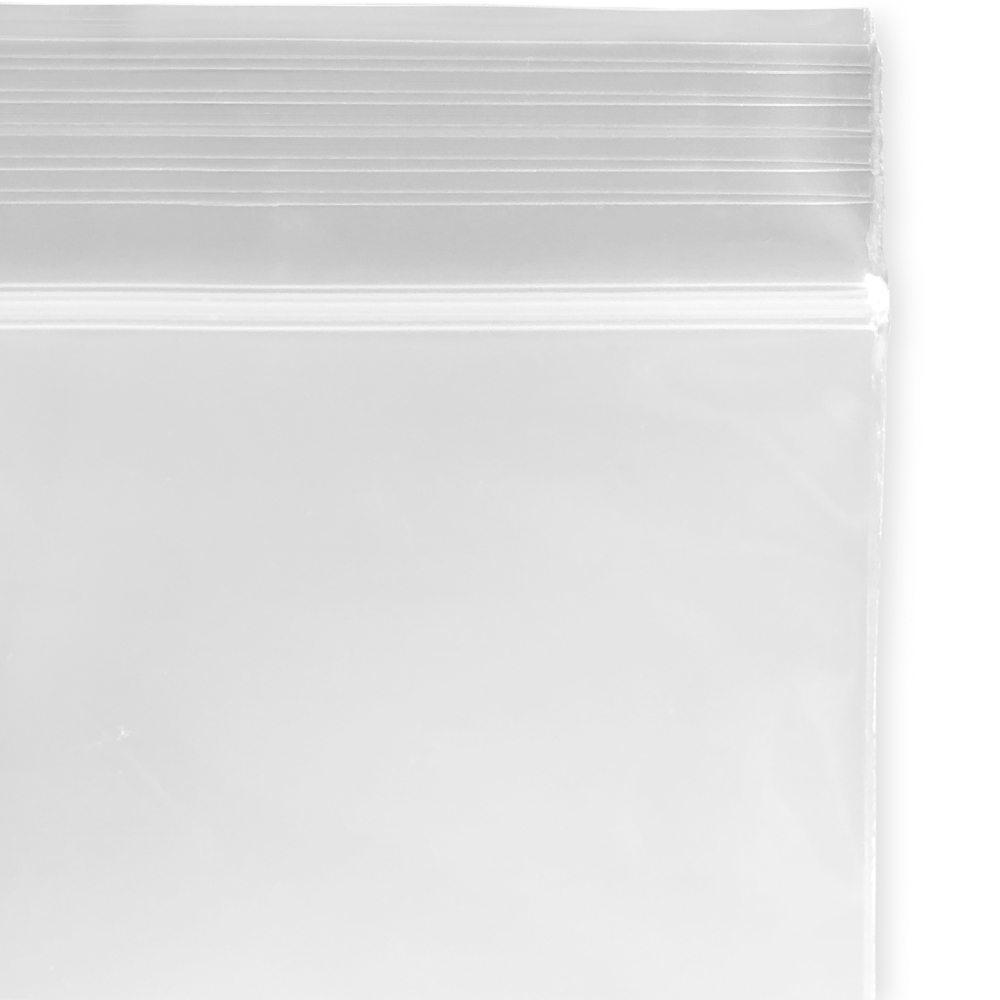 Close Up of 8 x 10 4 Mil Clearzip Lock Top Bag Zipper