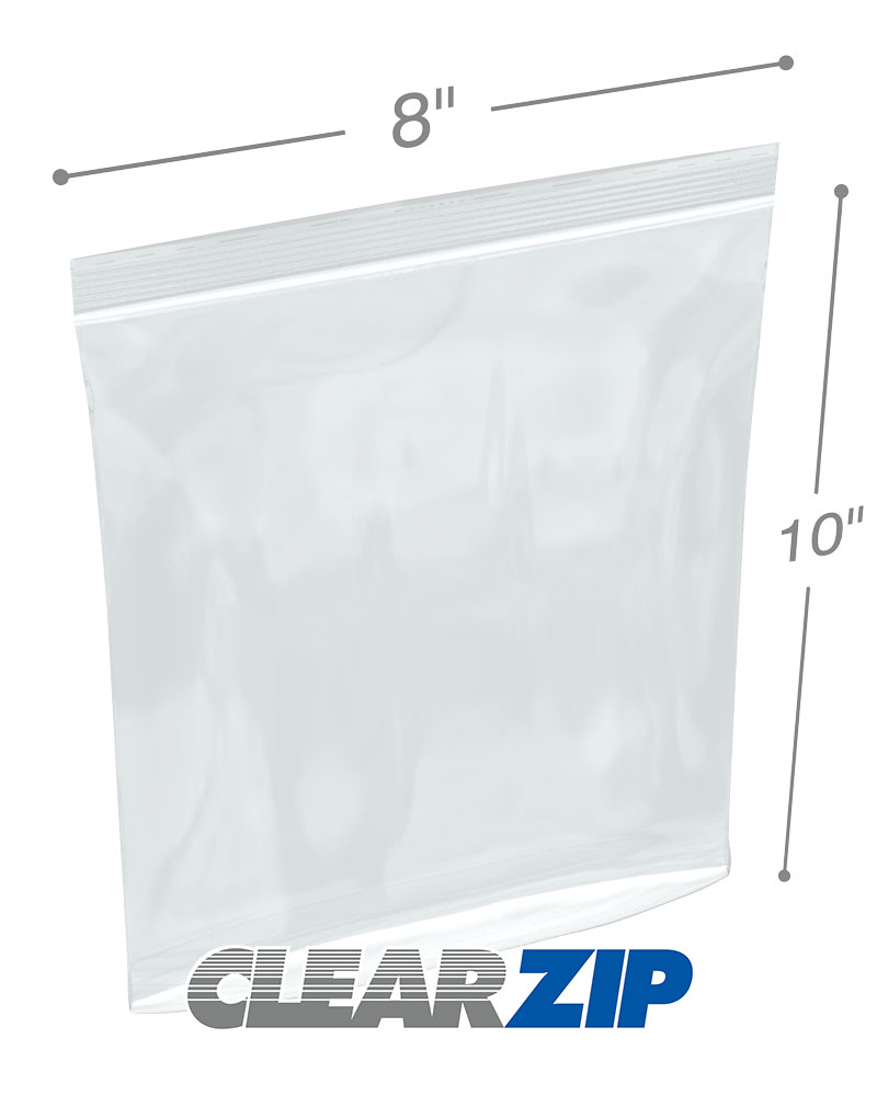 8 x 10 Tamper Evident Reclosable Bags