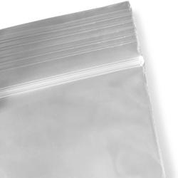 Close up of 8 x 10 3 Mil Clearzip Lock Top Bag Zipper