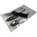 8x12 2 Mil Clearzip Lock Top Bags with silverware and Black Anti-tarnish Strip