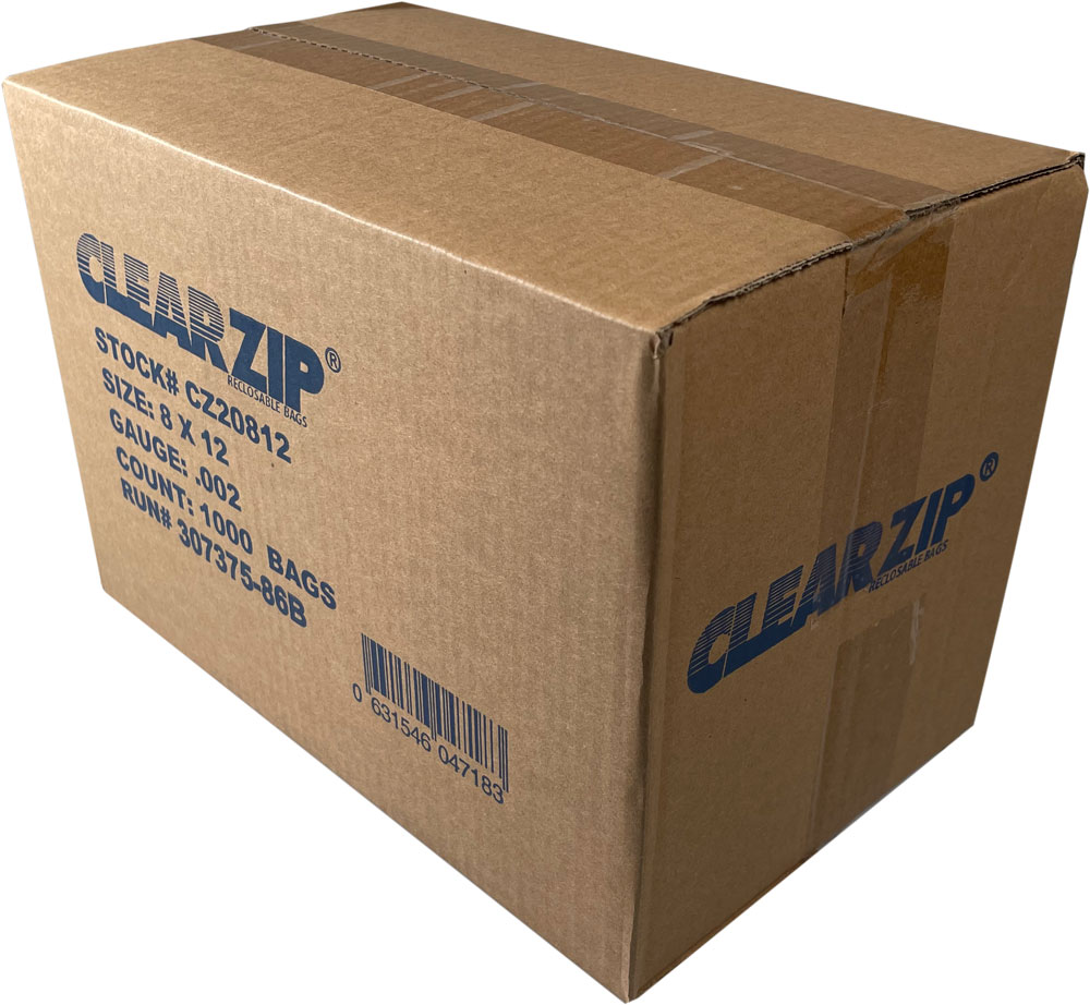 8x12 2 Mil Clearzip Lock Top Bags Case
