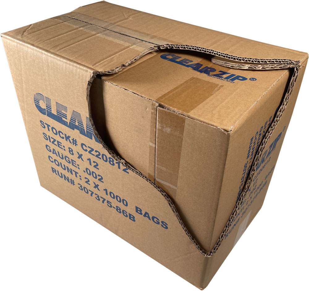 8" x 12" Zip Locking Bags 2 Mil Clearzip