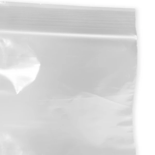 9 x 12 2 Mil Clearzip Lock Top Bag Zipper Close up of 9 x 12 2 Mil Clearzip Lock Top Bag Zipper