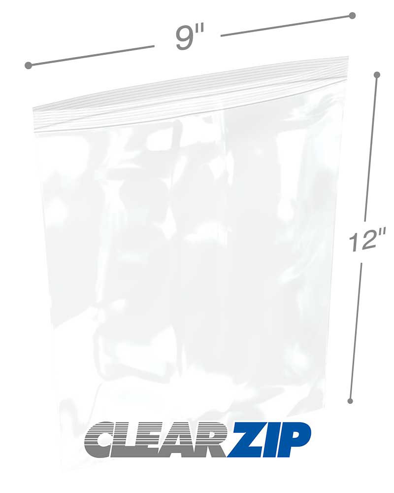 9x12 white zipper bags