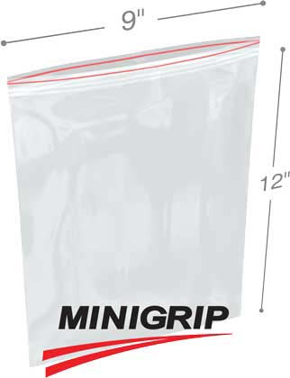 9x12 4Mil Reclosable MiniGrip Poly Bag