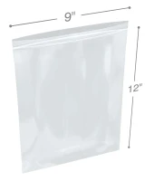 9 x 12 .008 ClearZip Lock Bags