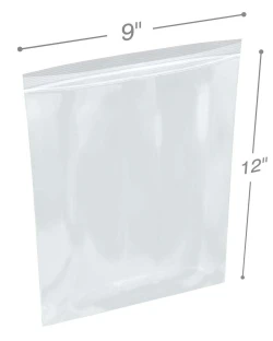 9" x 12" Zip Locking Bags 2 Mil