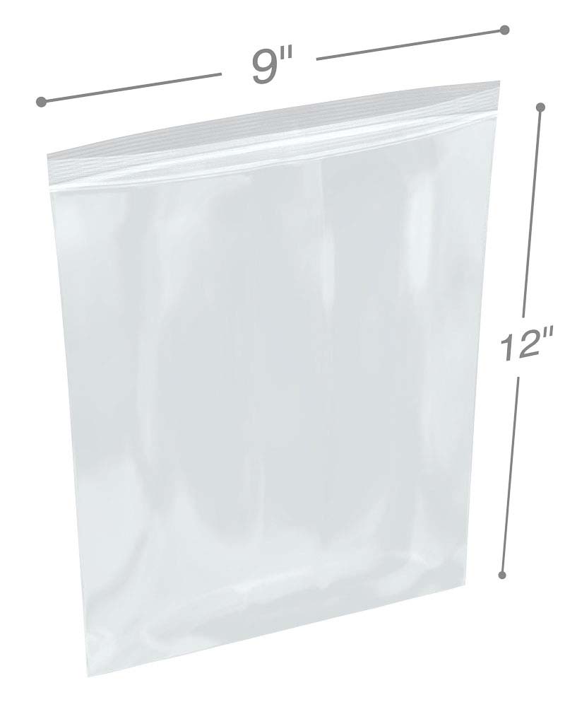 VALUE Zip Reclosable Lock Bags 10 x 12 x 2 Mil Case:1000 Siz