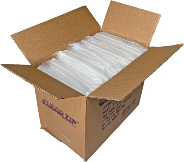 9x12 2 Mil Clearzip Lock Top Hang Hole Bags Case Case of 9 x 12 Clearzip Locking Top Bags with Hang Hole 2 Mil