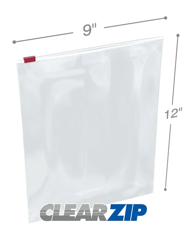 9 x 12 Slider Bags 9x12 3 mil Slider Bags