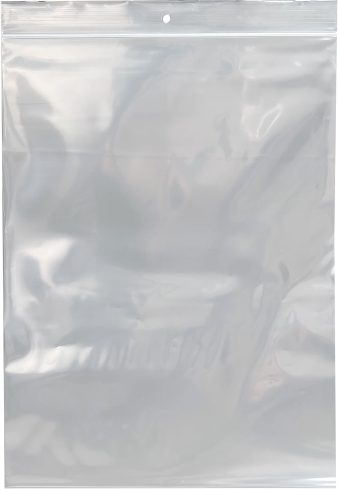 9 x 12 Clearzip Locking Top Bags with Hang Hole 4 Mil