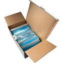 9x12 Double Zip Track Leakproof Bags 3 mil packed in corrugated Carton Case