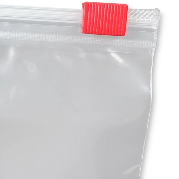 9 x 12 Slider Bags Tab 9x12 3 mil Slider Bags Red Plastic Tab