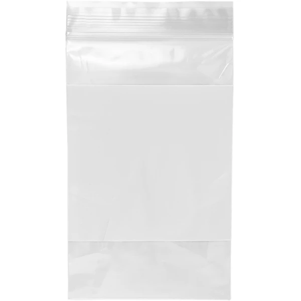 Dispenser Box 3 x 5 2 Mil White Block Clearzip Lock Top Physical Bag