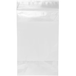 Dispenser Box 3" x 5" White Block Clearzip Lock Top Bags