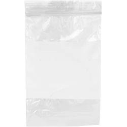 Dispenser Box 4" x 6" White Block Clearzip® Locking Top Bags 2 Mil