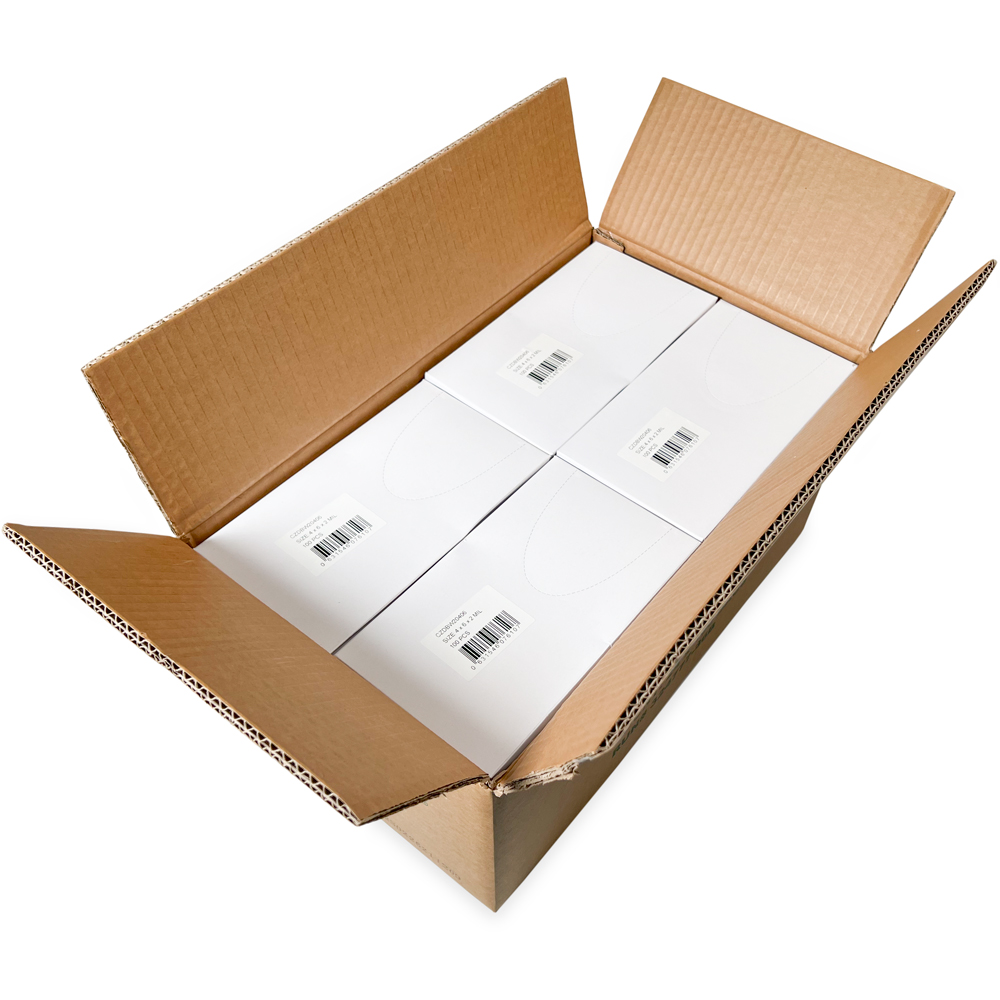 Master Case of Dispenser Box 4 x 6 2 Mil White Block Clearzip Lock Top Bags