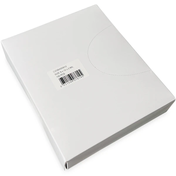 9 x 12 2 Mil White Block Clearzip Lock Top Bags Dispenser Box Dispenser Box of 9 x 12 2 Mil White Block Clearzip Lock Top Bags